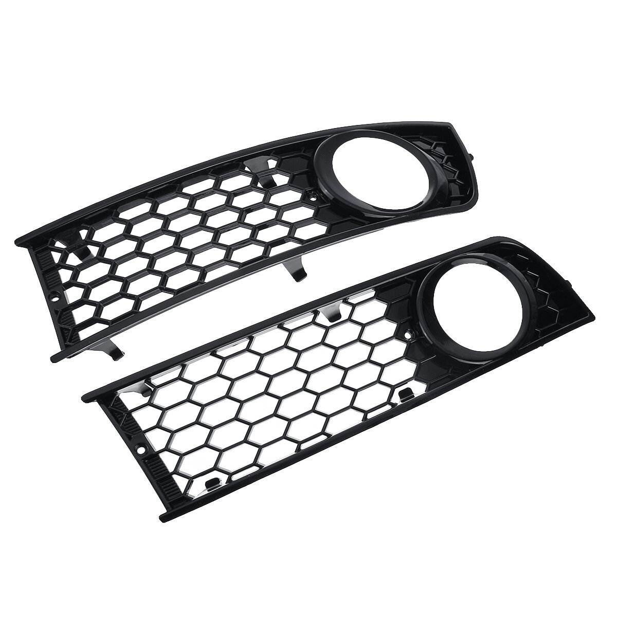 New Honeycomb Hex Mesh Frnot Fog Light Open Vent Grill Grille For AUDI A4 B6 2001-2005
